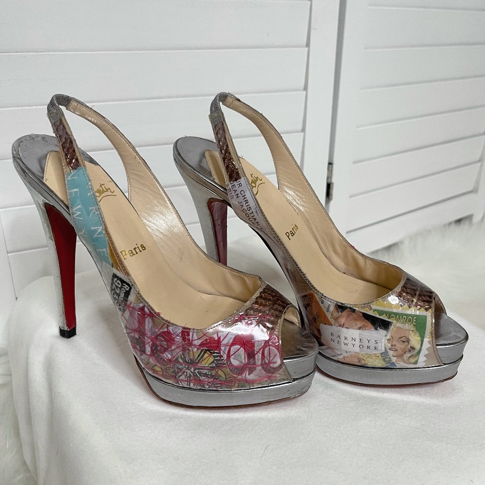 CHRISTIAN LOUBOUTIN For Barney's Cate "Trash" Shoes Collectors Size 37